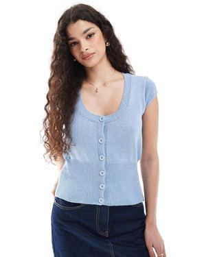 ASOS Gilet cintré en maille à mancherons - clair - Blanc
