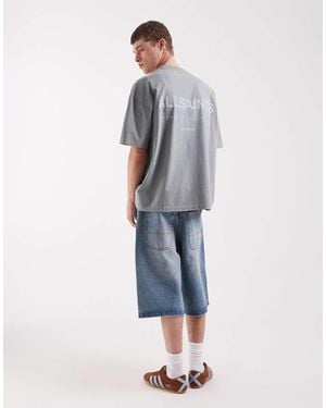 AllSaints Underground Oversized T-shirt - Grey