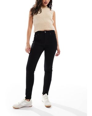 Pull&Bear Medium Rise Skinny Jeans - Black