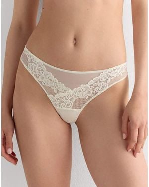 Intimissimi Pretty Flowers Brazilian Briefs - Natural