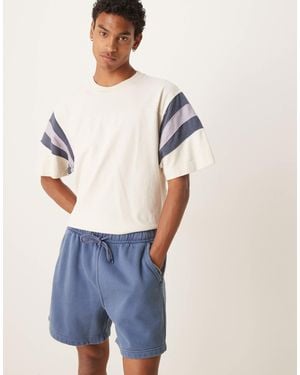 Abercrombie & Fitch Fleece Drawstring Shorts - Blue