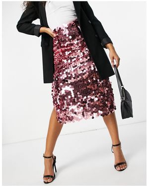 Never Fully Dressed Midi Rok Met Grote Ronde Lovertjes - Roze