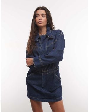 Wrangler Moto Denim Dress - Blue