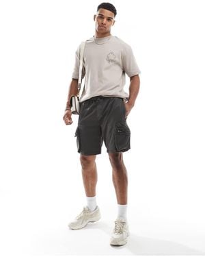 Brave Soul Cotton Twill Cargo Shorts - Grey