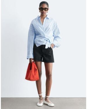 & Other Stories Loose Fit Denim Shorts - White