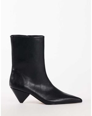 TOPSHOP Kiki Stivaletti Con Tacco A Cono Neri - Nero