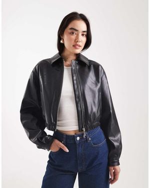 HUGO Autene Faux Leather Jacket - Blue