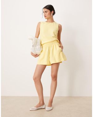 ASOS Pull On Shorts Co-ord - Natural