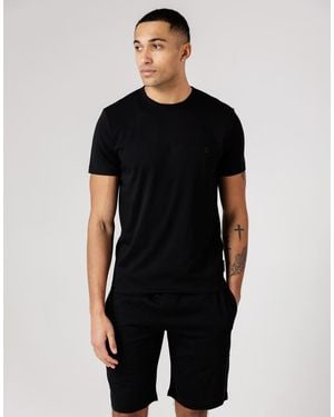 French Connection Cotton T-Shirt And Jersey Shorts Co Ord Set - Black