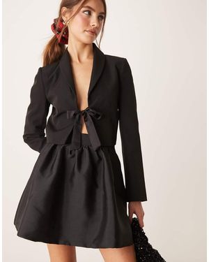 Gina Tricot Minigonna Strutturata Nera A Palloncino - Nero