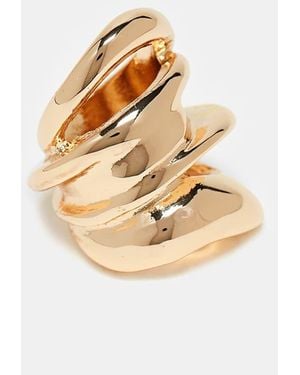 ASOS Anello Grande Con Design Astratto - Metallizzato