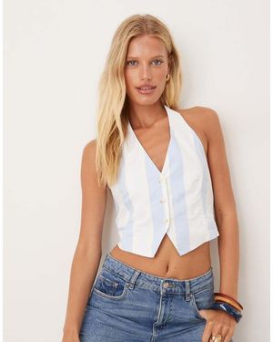 Mango Halter Waistcoat - White