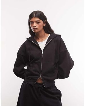 Weekday Hoodie Met Rits - Zwart