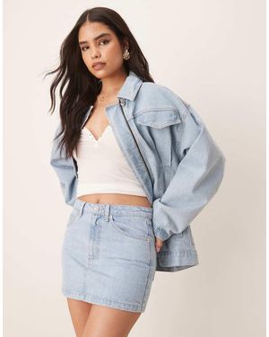 ASOS Microgonna Di Jeans Lavaggio Chiaro - Blu