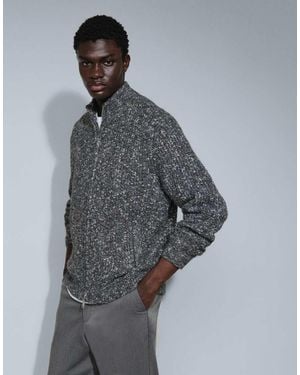 ASOS Felpa Con Cappuccio Oversize Con Zip - Grigio