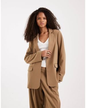 Vero Moda Loose Fit Open Back Detail Blazer Mix & Match - Natural