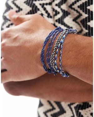 ASOS 5 Pack Cord Bracelets - Brown