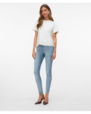 Vero Moda Vaqueros De Corte Pitillo De - Azul