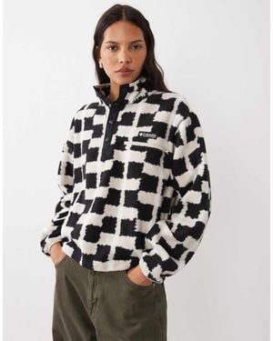 Columbia Helvetia Ii Geostack Cropped Half Snap Fleece - Grey