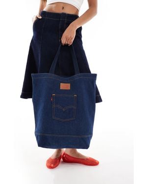 Levi's Back Pocket Denim Tote Bag - Blue