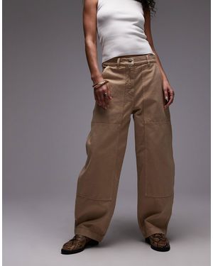 ARKET Workwear Pants With Triple Stitch Detail - Brown