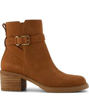 TOMS Hailey Buckle Ankle Boot - Brown