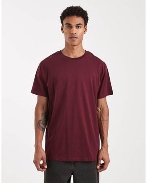 Brave Soul Oversized Crew Neck T-shirt - Red