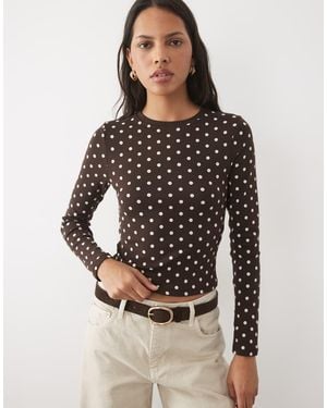New Look Long Sleeve Top Co-ord - Brown