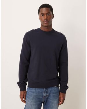 ARKET Minimal Jersey Sweatshirt With Crew Neck - Blue