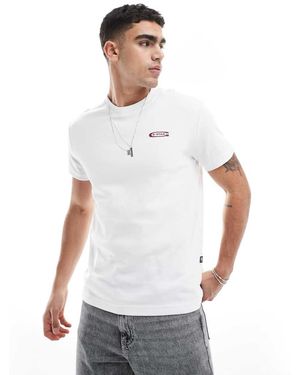 G-Star T-Shirt Bianca Con Stampa Di Impalcatura Sulla Schiena - Bianco