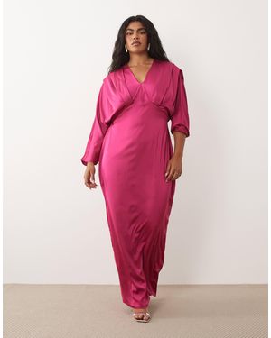 Tfnc Plus – satin-maxikleid - Pink
