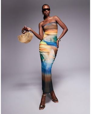 AFRM Power Mesh Midaxi Dress - Blue