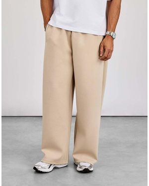 CERNUCCI Double Knit Baggy Fit Trouser - Natural