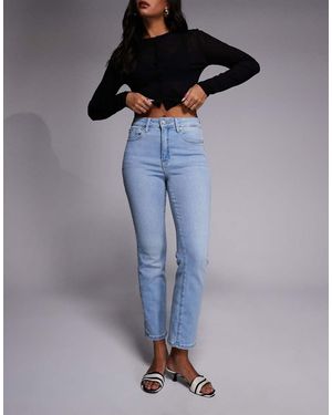GOOD AMERICAN Good Legs Mid Rise Straight Jeans - Blue