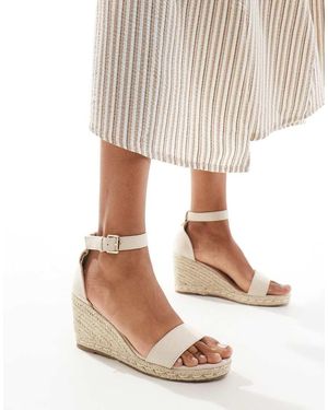 Truffle Collection Espadrilles Met Sleehak Van Jute - Naturel