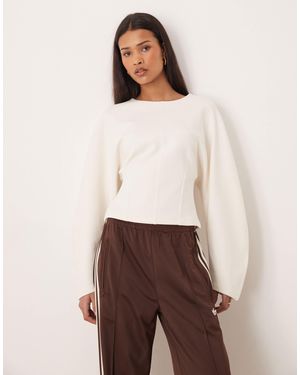 Gina Tricot – geformter pullover - Natur