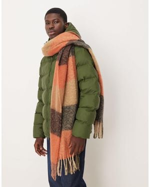 ASOS Woven Oversized Check Scarf - Green