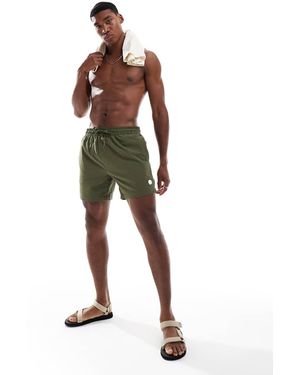 Threadbare Seersucker Zwemshort - Groen