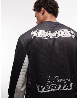 Deus Ex Machina Long Sleeve Off Road Jersey With Back Print - Black