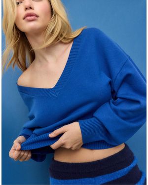 Stradivarius – pullover - Blau