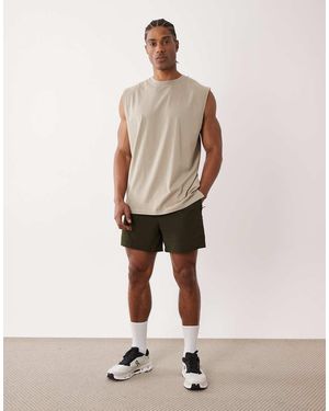 4505 Icon Cotton Oversized Pump Training Tank With Quick Dry Finish - Natural