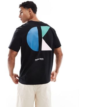 Calvin Klein Pop Art Back Print T-Shirt - Blue