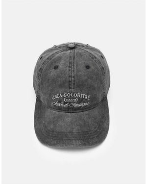Pull&Bear Cala Goloritsé Embroidered Cap - Grey