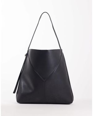 Mango Slim Shoulder Bag - Black