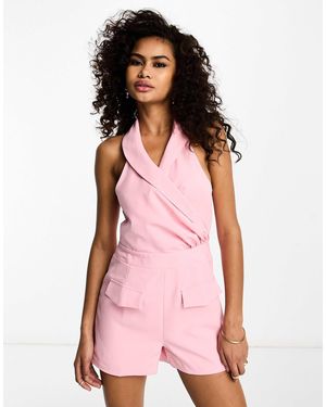 Extro & Vert – neckholder-playsuit - Pink