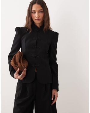 Miss Selfridge Mandarin Jacket - Black