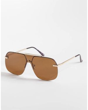 Aire Venatici Rimless Shield Sunglasses - Metallic