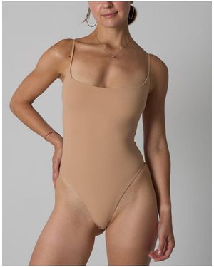 agon® Square Neck Bodysuit - Brown