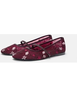 Pull&Bear Ballerina's - Paars