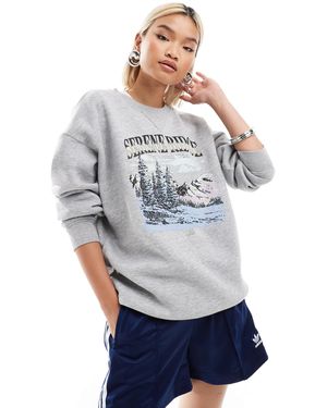 Daisy Street Oversized Sweatshirt - Gray